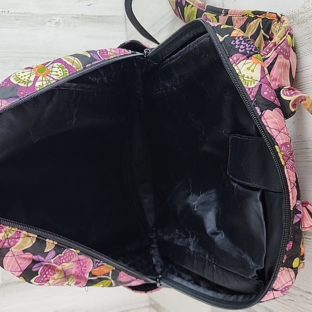 Vera Bradley Pirouette Pink floral large campus backpack padded laptop slot - Picture 7 of 14
